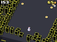 Pac-Chicken traveling in a clearing