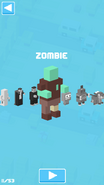 The Zombie in the mascot selection screen.