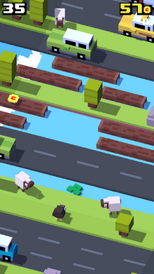 Crossy road mickey mouse lily pad