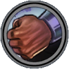 Spinning backfist icon