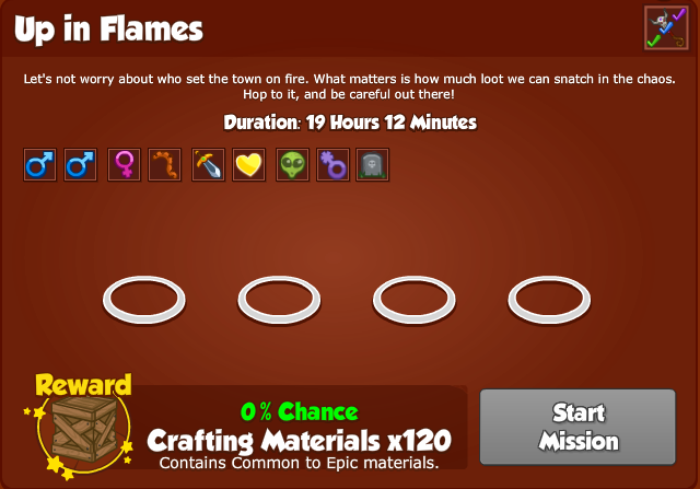 Missions/Crafting Material Rewards | Crusaders Of The Lost Idols 