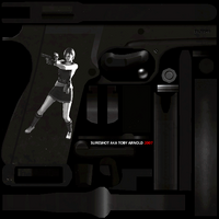 Jill Valentine hidden by the grip