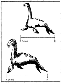 Coleman & Huyghe's mammalian waterhorses, drawn by Harry Trumbore.