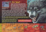 (Back) A Dire Wolf from Weird n' Wild "Monsters of the Past" - Card 91