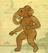 An Islamic "jinn" from Muḥammad al-Qazwīnī‘s “Marvels of Things Created and Miraculous Aspects of Things Existing.”