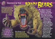 (Front) Nandi Bears from Weird N Wild "Monsters of the Mind - Card 29"