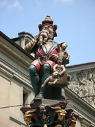 Kindlifresserbrunnen.jpg (183 KB) Kindlifresserbrunnen, A Swiss statue depicting an Ogre eating infants