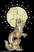 A depiction of an Ossory Werewolf by artist Ingrid Houwers