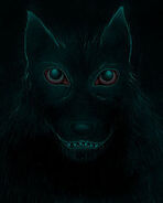 Impression of Black Shuck by Liza Phoenix, also known as User:Peacock on Wikipedia.