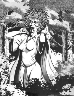 An artist's depiction of a Gorgon