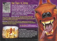 (Back) The Jersey Devil from Weird N Wild "Monsters of the Mind" - Card 35