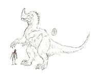 Modern illustration of the Partridge Creek Monster.