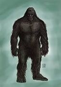 Artist's interpretation of bigfoot