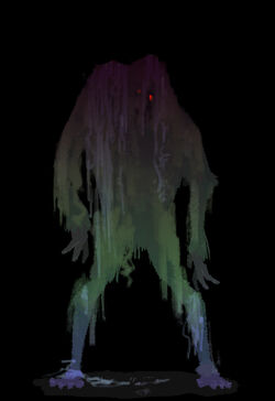 A depiction of the infamous Moss Man.