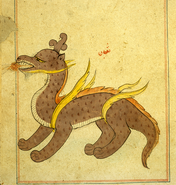 A jinn in the form of a dragon