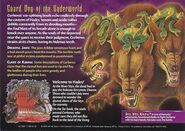 (Back) Cerberus from Weird N Wild "Monsters of the Mind" - Card 1