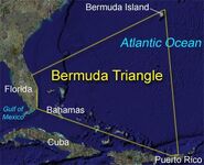 Map of the infamous Bermuda Triangle