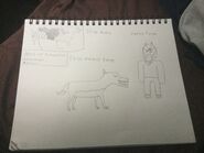 My Drawing of the Skin-walker, Drawing by Cryptids Boy (Me).