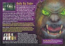 (Back) The Skunk Ape from Weird N Wild "Monsters of the Mind" - Card 27