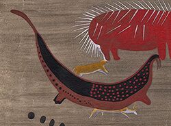 Jungle walrus in Brakfontein cave paintings.JPG