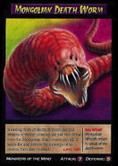 The Mongolian Death worm trading card