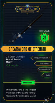 Greatsword of Strength card