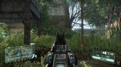 Ironsights in Crysis 3. The blue dots illuminate in low-light conditions.