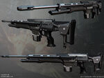 El Rifle DSG-1 como aparece en Crysis 2