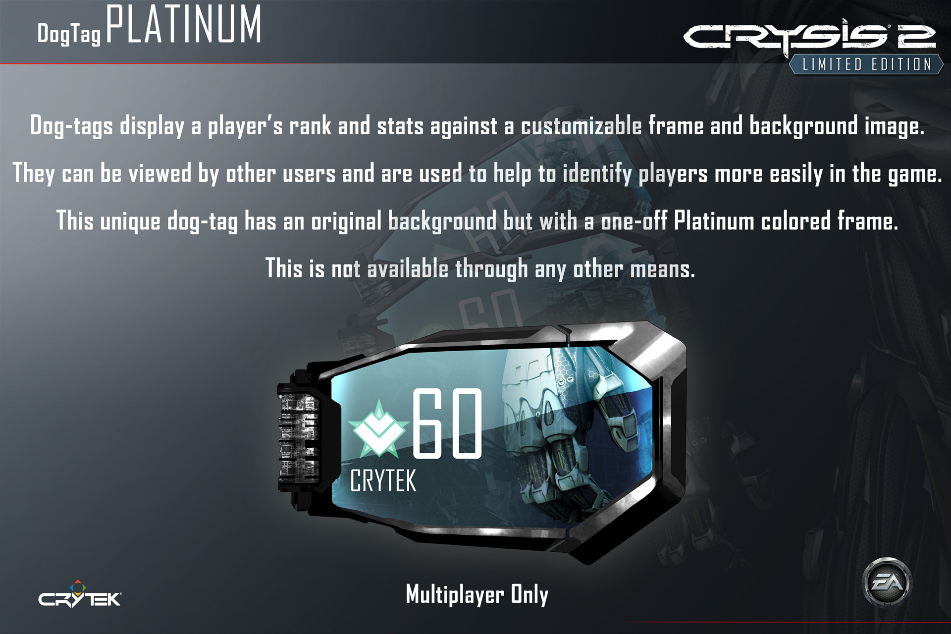 Platinum dog tag discount