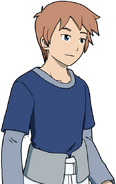 Reuben's cutscene sprite from Crystal Story: The Hero and The Evil Witch