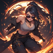 Helsing facing a supernatural threat at the end of the Spring term in 2017. By  using Artflow.ai