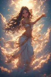 Wind Dancer dancing in the clouds where she's most comfortable. By  using Perchance