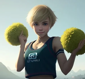 Little Bee trying to copy her sister, Yellow Queen. By Domoviye, using artflow.ai.