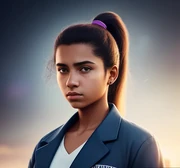 Aztecka, good fighter, not so good at romance. By , using Artflow.AI.