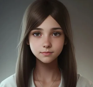 Kamuro's school ID photo. By Domoviye, using Artflow.AI.