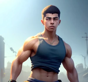 Buster trying to look sexy for the new students. By Rosebunny, using artflow.ai.