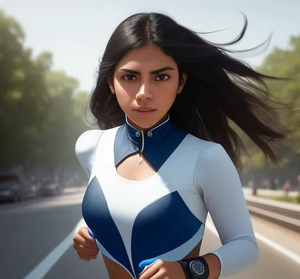 Go-Go, beauty without the brains. By Rose Bunny, using artflow.ai