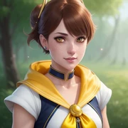 Aquerna in her Wondercute uniform. By Rosebunny, using artflow.ai.