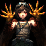 Raptor showing off her talons. By , using artflow.ai.