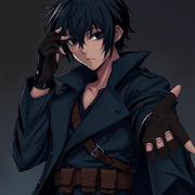 Downtrodden looking suitably emo. By , using artflow.ai.