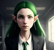 Absinthe's school ID pic. By Rosebunny, using artflow.ai