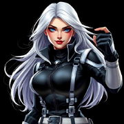 Upbeat in her costume ready for a fight. By Rosebunny, using artflow.ai.