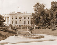 East entrance to the White House in 1899.