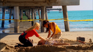 Calleigh and Tara process AJ's body found on the beach