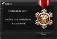 [Defense Type Midfielder] Medal