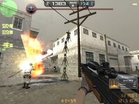 In-game screenshot, stacked sentries