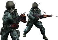 A SAS operative with an M249 Veteran