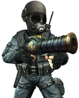 A SAS operatives with Erupt Cannon