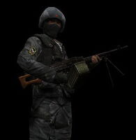 A Spetsnaz operative with a PKM