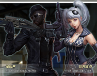 Promotional poster featuring Raven wielding SPAS-12EX and Michaela wielding MP7A1 60R